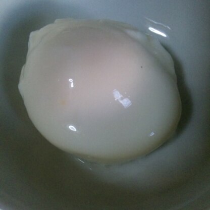 おぉ～！温泉卵がこんなにお手軽に！
ちょっと固すぎましたが、レンジの時間調整してみてトロトロ温玉目指します！
ご馳走様でした☆